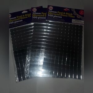 10mm Peel & Stick Mirrored Disco Tiles 3pks